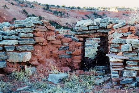 Ancient Indian ruins in New Mexico near Prewitt.