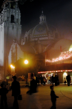 The California Tower and Dome outside the Old Globe Theatre.