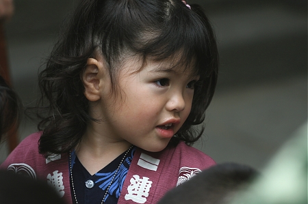 A little girl at the Asakusa Festival in Tokyo, Japan.