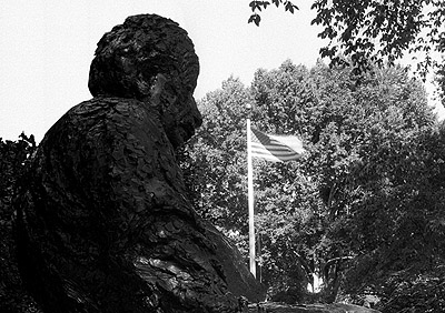 Popcorn art sculpture of Albert Einstein in Washington, D.C.