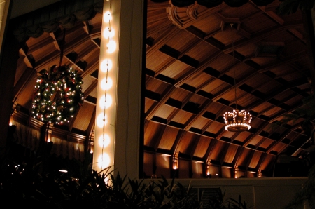 A view of the Hotel Del Crown Room during the Christmas season 2004.
