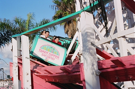 Riding the Big Dipper in San Diego, California.