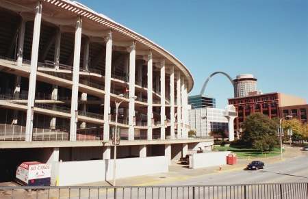 The south concourse of the old Bush Stadium in St. Louis, MO.