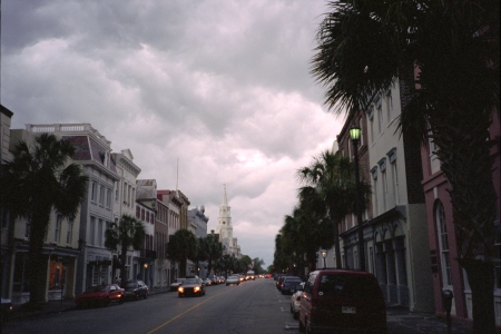 A view of thunderclouds in Charleston, SC