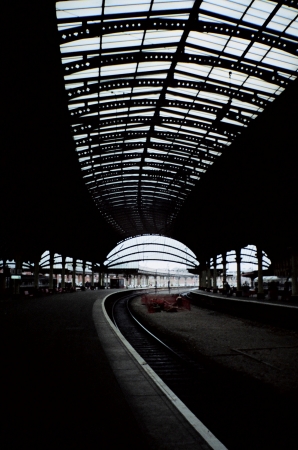 An interesting perspective from the train platform in York, England.