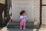 A view of a little girl eating lunch on the U.S.-Mexico Border.