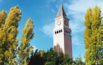 A bell tower in a San Diego UTC neighborhood.