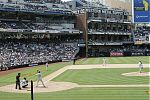 Chase Utley batting at Petco Park in San Diego, CA.
